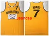 Version Maillot de Basket JUGOPLASTIKA 7 KUKOC Broderie Couture Tenue de ville Hip-hop Oulture Film POP 84 Jaune S-XXL