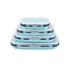 4 Pcs BPA Free Silicone Collapsible Outdoor Lunch Box Food Storage Container Eco-Friendly Microwavable Portable Picnic Camping 210925