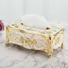 Tissue Boxes & Napkins European Style Paper Box Fashion Home Living Room Coffee Table Creative High-end Dining Napkin Storage