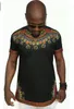 패션 여름 꽃 프린트 아프리카 o 목 티셔츠 남자 캐주얼 짧은 소매 셔츠 탑 티즈 크기 S-2XL