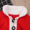 4PCS幼児の赤ちゃんサンタクリスマストップスパントシャツ衣装セットファッション幼児の男の子コスチュームカジュアルカジュアル服