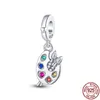 100% 925 Sterling Silver Circon Charms Fit Pandora Bransoletka dla kobiet Moda Fine Jewelry