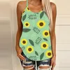 Kvinnor Sleeveltank Top Fashion Streetwear Summer Women's Suwer Print O-Neck Sleevelsexy Blus Vest Fashion Tank Top X0507