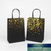 6 pièces Kraft papier poignée sacs Shopping cadeau sac Cookie emballage faveurs de mariage sacs noël mariage fête d'anniversaire décoration