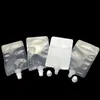 100ML White/Clear Empty Stand Up Spout Bag Storage Doypack Spout Plastic Packing Pouch Jelly Juice Bag
