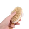 Natural Boar Bristle Cleaning Brush Detachable Long Handle Body Back Exfoliating Massage Bath Brushes