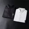 Luxury Mens Klänning Casual Print T Shirts För Män Långärmad Bomull Paris Slim Fit Damskjorta