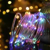 7 M 12m Outdoor Słoneczny Powered LED Copper Wire String Light Wodoodporna Boże Narodzenie Ogrodowa Lampa Rury - kolorowy