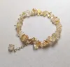 Irregular Natural Crystal Stone Beaded Gold Plated Charm Bracelet Bangle Jewelry For Women Lover Girl Party Club Decor