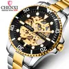 Chenxi 2021 New Drop Shipping Men Mekaniska Klockor Män Titta Automatisk Mekanisk Klocka Hollow Out Dial Design Armbandsur Q0524