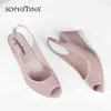 SOPHITINA Roman Sandals Fashion Commute Wedges Platform Design Sexy Peep toe Sandals Breathable Summer Office Shoes Women SC683 210513