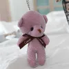 12,5 cm oso de peluche juguetes de peluche llavero colgante muñeca animales de peluche osos llavero juguete suave niños regalos al por mayor