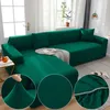 1/2/3/4 Seat Effen Kleur Sofa Cover voor Woonkamer All-inclusive Polyester Moderne Elastische Corner Couch SnowCover 45009 211116