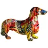 Yuryfvna nordic resim grafiti dachshund heykel figürin sanat heykeli yaratıcı reçine el sanatları ev dekorasyonu 201210238g
