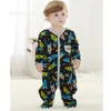 Fleece Baby Rompertjes met voet Baby Jongens kleding bebe Jumpsuits Overalls Nachtkleding roupas de bebe pijama Outfits 210413