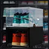 3PCS Clear Plastic Shoebox Sneakers Basketball Sports Shoes Storage Box Dustproof High-tops Organizer Combination Shoes Cabinets X0803