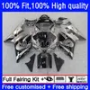 Injection Mold Fairings For SUZUKI GSX-R1000 GSXR1000 K2 00-02 Grey black Bodywork 24No.17 GSXR 1000 CC 1000CC 00 01 02 GSXR-1000 2000 2001 2002 Motorcycle OEM Bodys