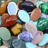 13 * 18mm Flat Back Assorted Loose Stone Ovala Cab Cabochons Pärlor för Smycken Göra Healing Crystal Wholesale