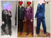 Kvinnor Faux Silk Pajama Sats Satin Pajama Sleepwear Lång / Kortärmad Stor Storlek Fashion Pyjamas för Girl Nightwear PJS 210831