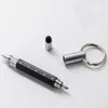 Multi function Ballpoint Pens screwdriver ruler Touch Pen Keyring keychain For outdoor travel