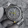 44mm Apollo Commemorative Edition Watches Dark Side Moon 311.92.44.30.01.002 Quartz Chronograph Mens Watch Black Dial Steel SS Bracelet HWOM Hello_Watch