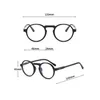 Vintage Round Design Slim Optical Frame Big Eyes Light Plastic Solid Frames With Clear Lenses Unisex Eyewear For Men Women 4 Colors Wholesale