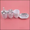 Home & Gardenpieces / Set Bathroom Bath Aessories Mouthwash Cup Soap Case Toothbrush Holder Dispenser Aessory Drop Delivery 2021 Tey3X