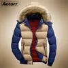 Erkekler Aşağı Parkas Kış Sıcak Polar Ceket 9 Renk Moda Kürk Hood Şapka Ayrılabilir Erkekler Giyim Rahat Erkek Mont Kalın Hoodies 211008