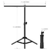 67cm Pography Po Studio T-Shape Backdrop Background Stand Frame Support System Kit Pour Vidéo Chroma Key Écran Vert Trépieds Loga22