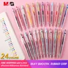 MG kawaii 24 colori/lotto Penna Gel retrattile 0.5mm Inchiostro a colori Penne a inchiostro gel giapponese Penna gel coreana per materiale scolastico stazionario 210330