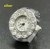 Alloy Case Simple Ring Watch Fashion Quartz Män och Kvinnor Smycken Finger Ring Watch Party Small Gift med USPS