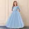 Girl039s Dresses Girls Ceremony Dress for Wedding and Party Gown Utsökt nattvardsgång Luxury Princess Elegant Lace Year Costumeg7750401