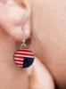4 Paarer amerikanischer Flagge-Ohrring-Set Fünf-Punkt-Stern Lightweight Comfortable Strass Ohrringe Unabhängigkeitstag X0709 x0710