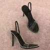 Dress Shoes Women039s Sandals Transparent High Heels Quality Stiletto Heel Two Wear Sexy Black Allmatch6931479