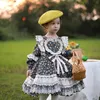 Baby GIrl Floral Spanish Dresses for Girl Birthday Party Ball Gown Infant Lolita Princess Dress Toddler Vintage Boutique Clothes 210615
