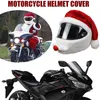 オートバイのヘルメットの装飾のためのクリスマスの帽子フルヘルメットぬいぐるみカバーサンタクロースヘルメットプロテクターの装飾アクセサリー