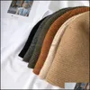 Ball Caps Hats & Hats, Scarves Gloves Fashion Aessories Korean Autumn And Winter Pure Wool Basin Hat Ladys Casual Dome Light Fishermans Drop