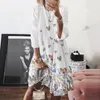 Jurken voor vrouwen Holiday Style Feminino Print Casual Plus Size Ladies Boemian Sundress Summer Dress 2022