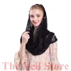 Bruidssluiers ishsy zwarte kant vrouwen katholieke sluier mantilla voor kerkhoofd bedekt Latijnse massa de novia negra chapel infinity9463675