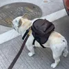 Saco de couro cão bonito com trelas definir pet schoolbag cães gatos mochila prática pequena médio