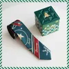 Мужской мужской 2020 Оригинальный дизайн галстук форма с Рождеством Зеленый галстук Снежинки и звезды