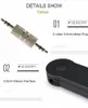 Universal 3.5mm Bluetooth Car Kit A2DP Trådlös FM-sändare AUX Audio Music Receiver Adapter Handsfree med MIC för telefon MP3 Retail Box
