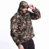 Jacket Men Military Camouflage Shark Skin Soft Shell Waterproof Hooded Army Tactical Jackets Mens Winter Warm Fleece Hooded Coat Y1109