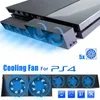 Fanlar Soğutma TP4-005 Akıllı Turbo Sıcaklık Kontrolü USB Soğutma Soğutucu PlayStation 4 PS4 Radyasyon Fan Için 5-Fan