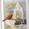 Other Bird Supplies Window Feeder 1PC Transparent Alimentador Adsorption Clear Glass Garden Decoration Cage Parrot