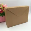 Embrulho de presente 100pcs/lote brown kraft boxes 20x15x6cm papel de embalagem em branco para jóias/presentes/toalhas/doces/livro/brinquedos/cosméticos