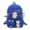 Borsa stile zainogrande capacità Cute Women Multi Pocket Nylon in Junior High School Student Bag Girl Laptop Book 220723