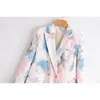 Casual women's jacket suit spring and autumn fashion long-sleeved tie-dye ladies blazer Trendy little Female 210527