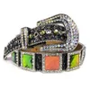 Fashion Luxe Western Crystal Studded Riem Cowgirl Belt Belt for Women Men Cinto de Strass8816324