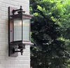 Luz de alumínio de alumínio vintage estilo chinês LED lâmpadas ao ar livre impermeável vidro E27 bulbo incluído courtyard jardim corredor iluminação decoração